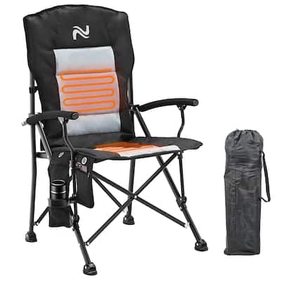 DoCred Portable Heated Camping Chair, Outdoor Wide Folding Chair