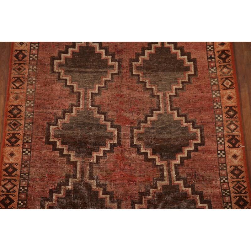 Vegetable Dye Lori Persian Antique Area Rug Handmade Wool Carpet - 3'10"x 6'10"