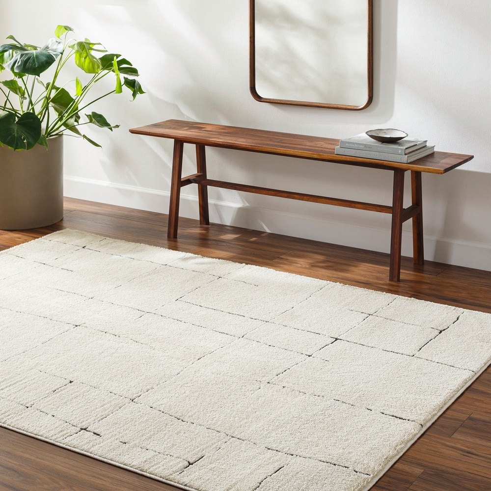 Livabliss Freud Modern Irregular Grid Area Rug