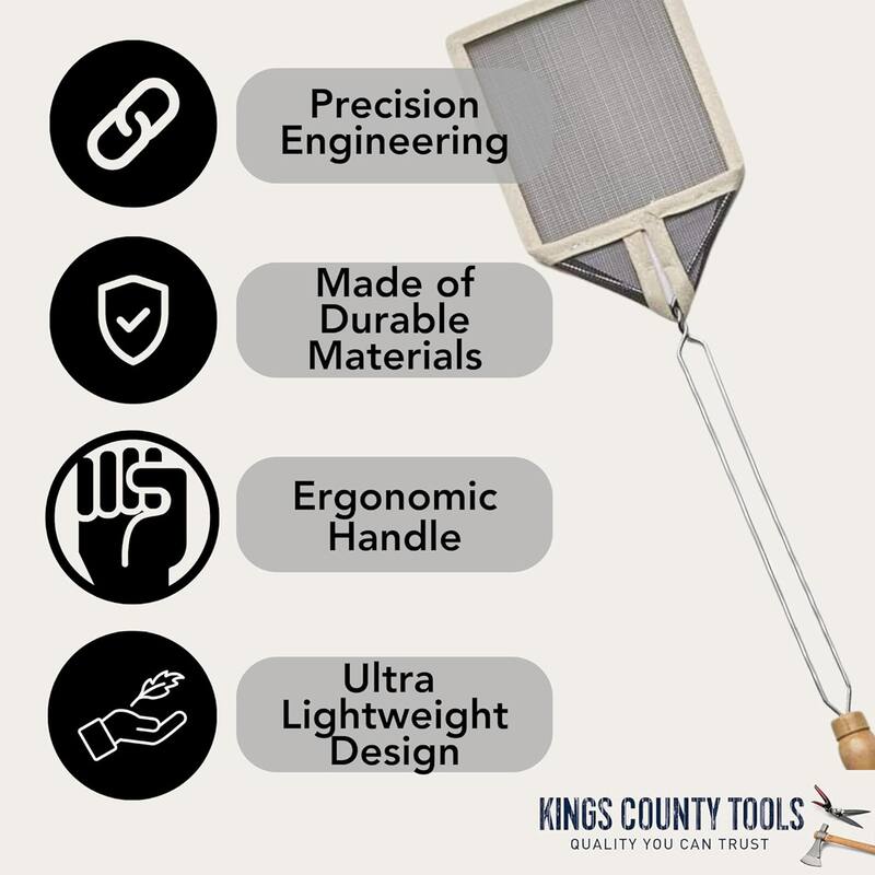 Kings County Tools Old-Fashioned 21-inch Heavy Duty Fly Swatter 5-Pack