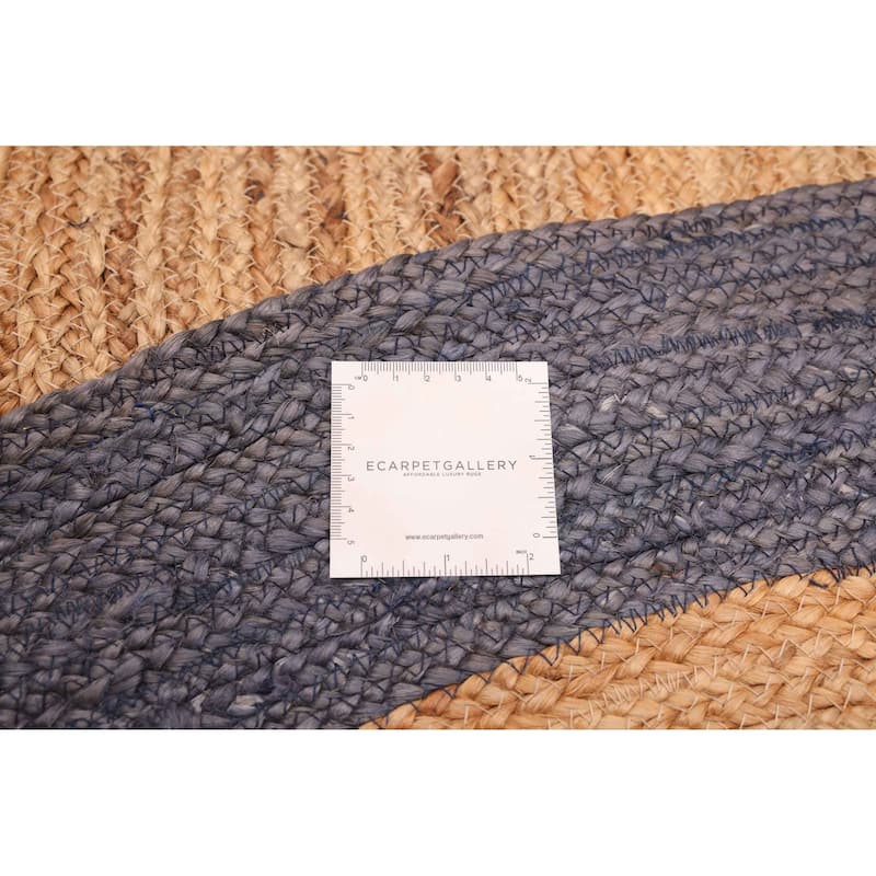 ECARPETGALLERY Braided Weave Palas Denizli Light Brown Jute Rug - 5'4 x 7'4