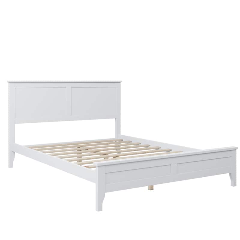 Modern Solid Wood Full Platform Bed