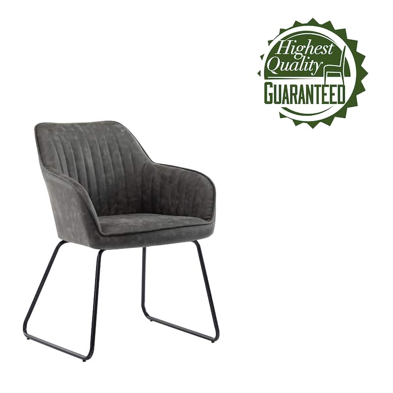 Porthos Home Kylo PU Leather Upholstered Dining Chair with Metal Legs