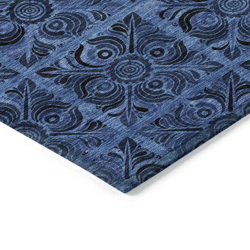 Machine Washable Indoor/ Outdoor Chantille Mosic Rug