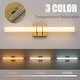 preview thumbnail 4 of 26, Mid-Century Modern LED Wall Sconce Bathroom Vanity Light with 3-CCT Selectable Light