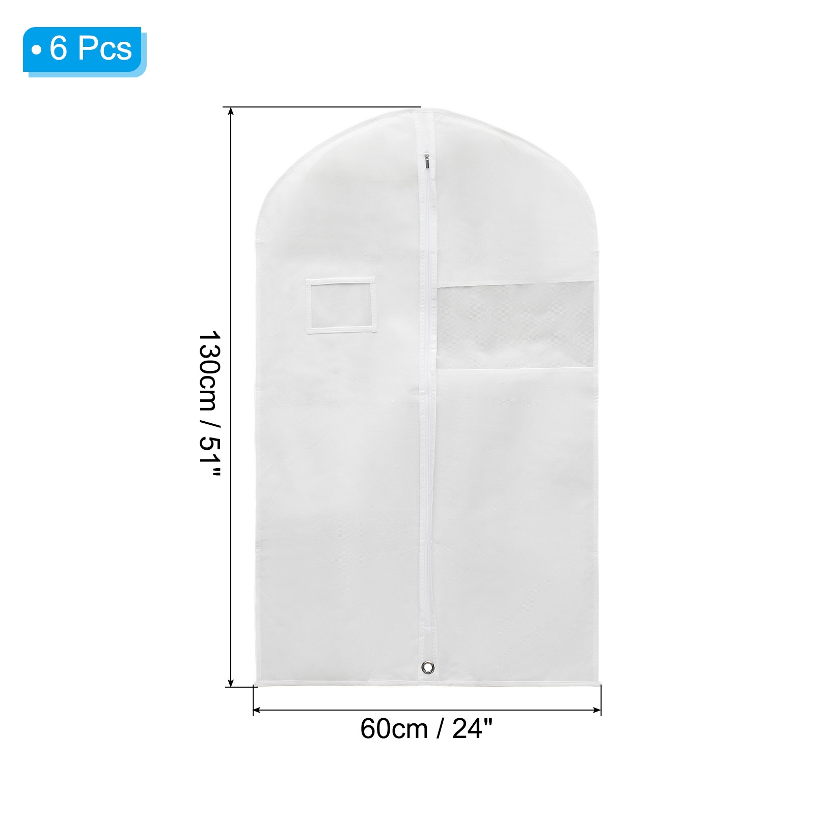 Garment Bag 6pcs Breathable Suit Bag for Storage Hanging Clothes