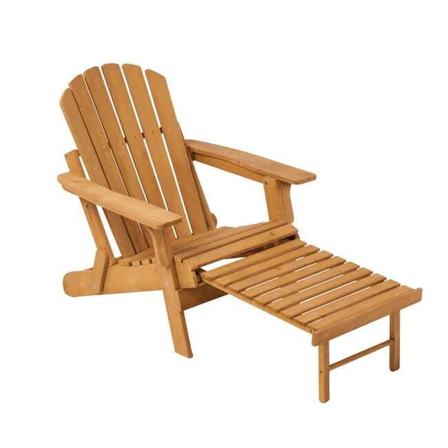 Folding Adirondack Chair – Pre-Assembled Wood Patio Chair for Outdoor‌ - 54.00in. W X30.00in.DX33.50in. H