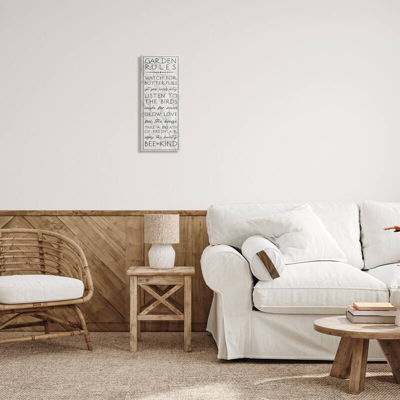 Stupell Uplifting Garden Rules Canvas Wall Art Design By Lil' Rue