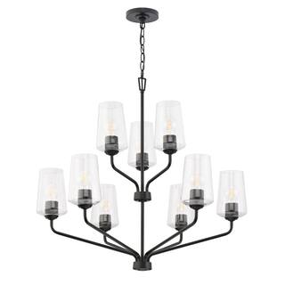 Celino Nine-Light Chandelier with Clear Glass - 30