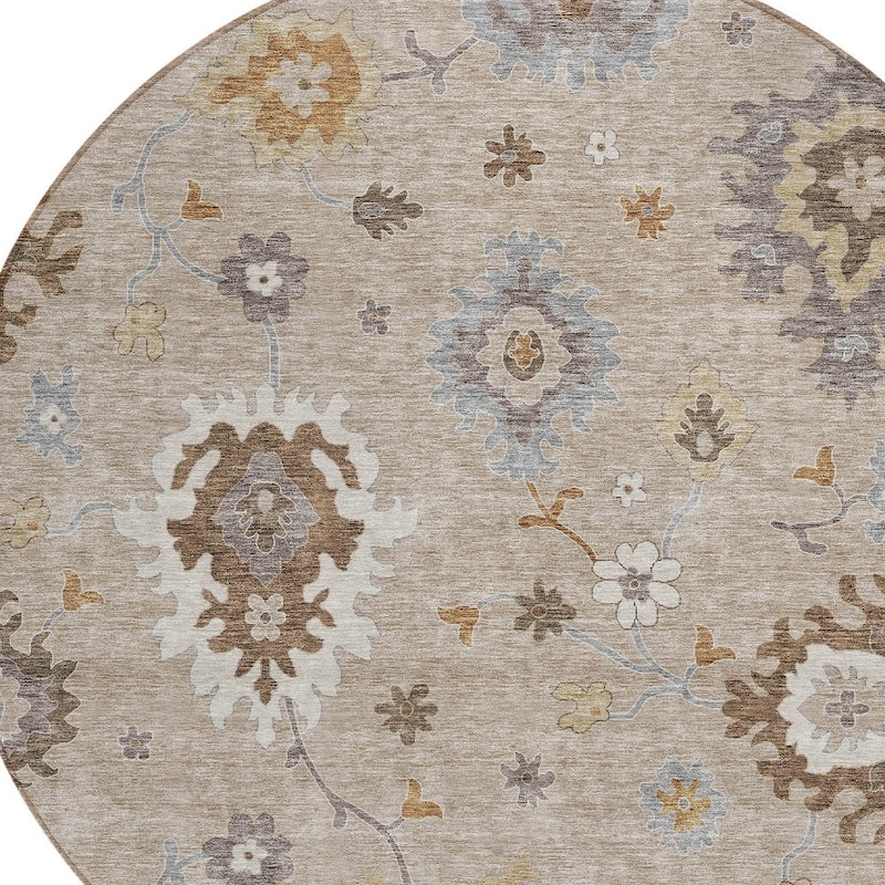 HomeRoots Floral Traditional Rectangle Outdoor Rug