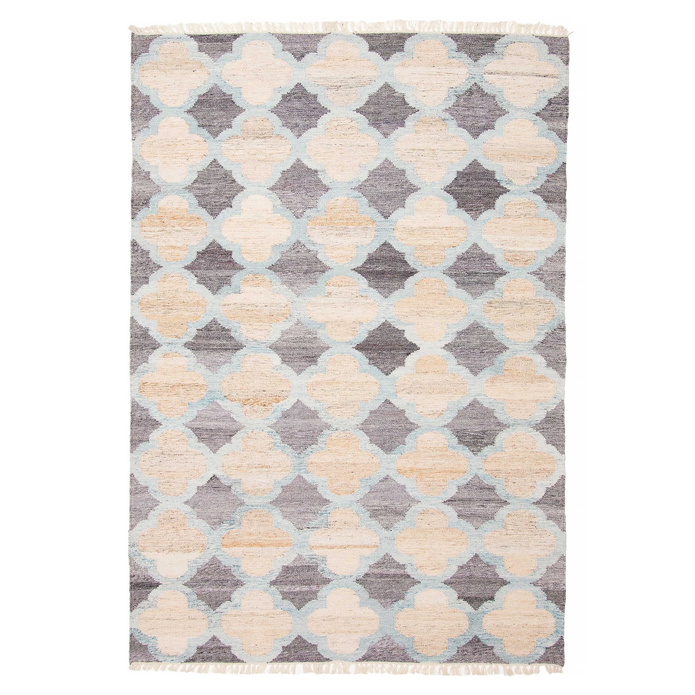 ECARPETGALLERY Flat-Weave Ankara FW Beige Wool Kilim - 5'3 x 7'10