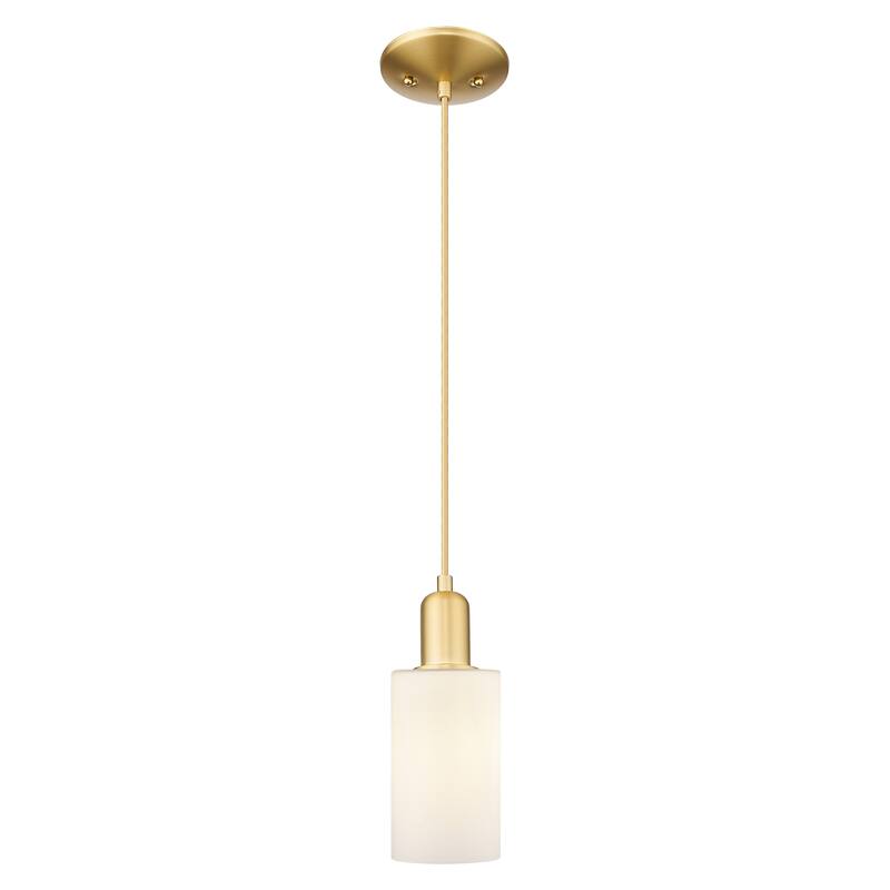 Innovations Lighting Endless Possibilities Arcadia - Clymer - 1 Light 4" Cord Hung Mini Pendant - Satin Gold/Matte White