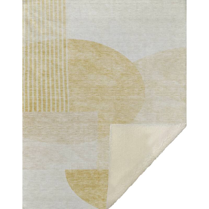 Premium Machine Washable Floral Sherpa Throw Blanket