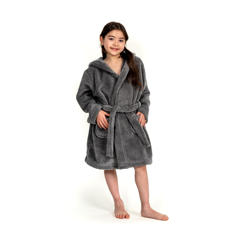 Sweet Kids 100% Polyester SUPER PLUSH Double Brushed Hooded Bathrobe