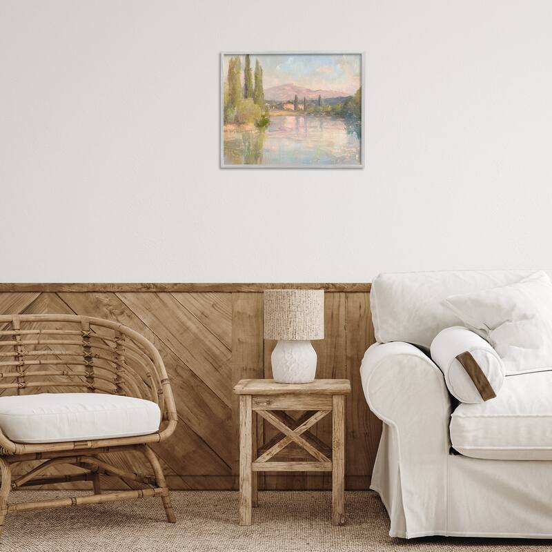 Stupell Place By The Lake Framed Giclee Art Design By Petal Prints Design