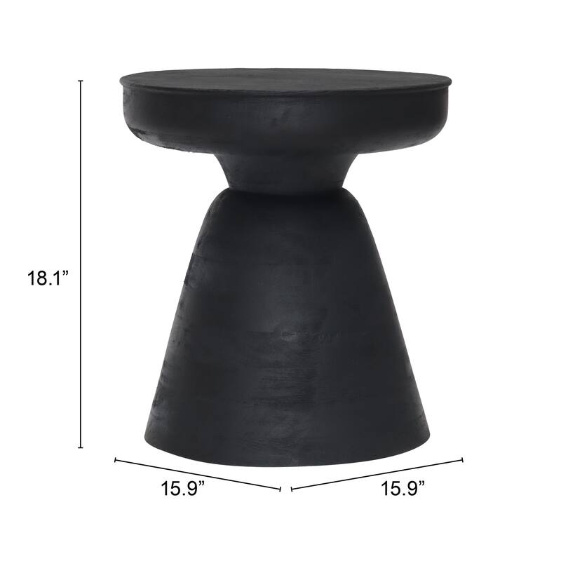 Sage Side Table Black - 15.9" W x 15.9" D x 18.1" H
