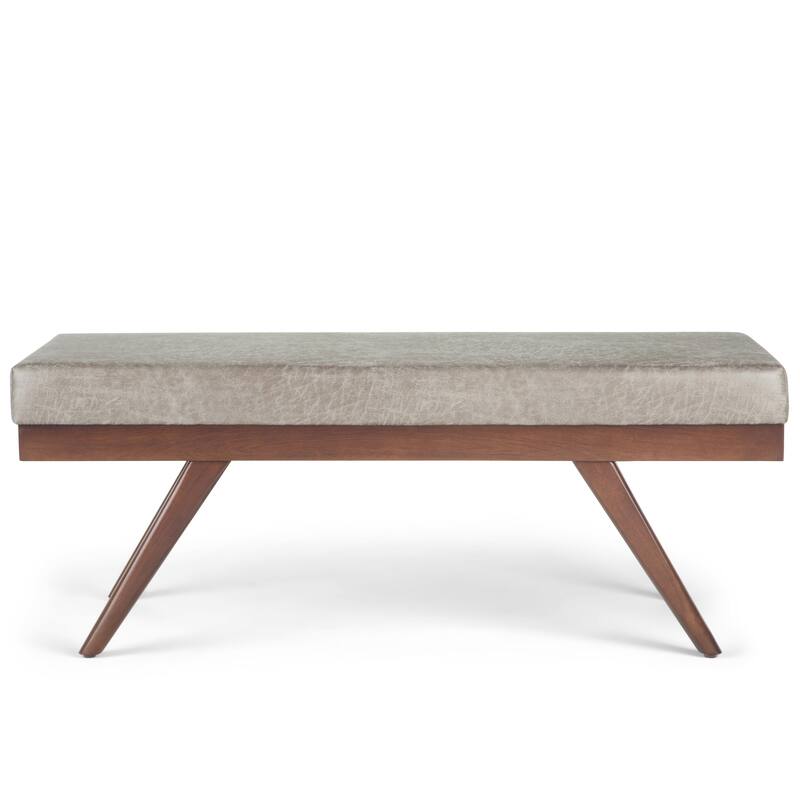 WYNDENHALL Nadine 48 inch Wide Mid Century Modern Rectangle Ottoman Bench