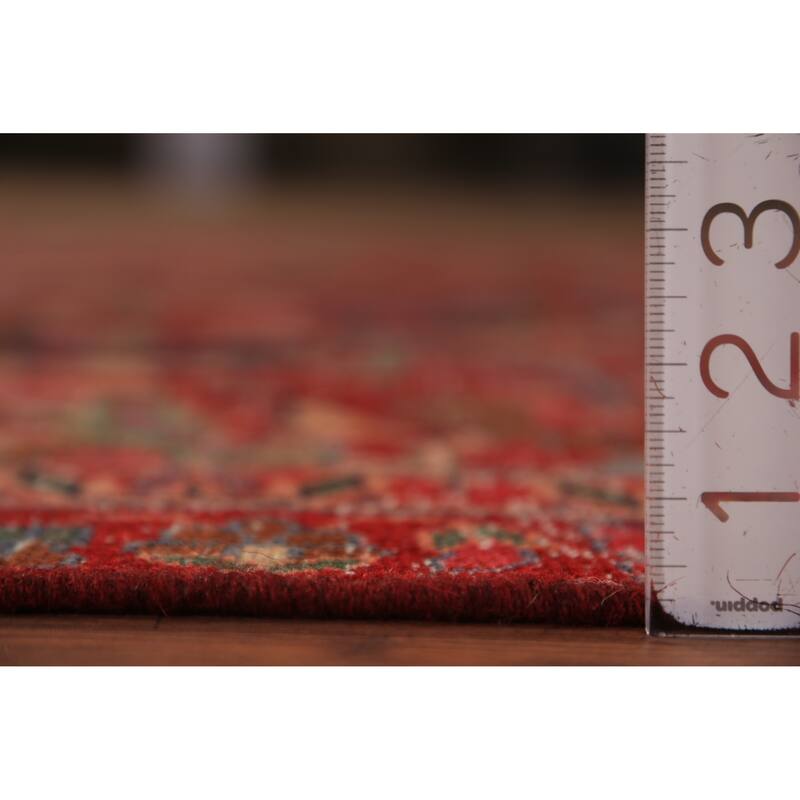 Red Floral Lilian Persian Rug Handmade Wool Carpet - 4'0" x 7'1"