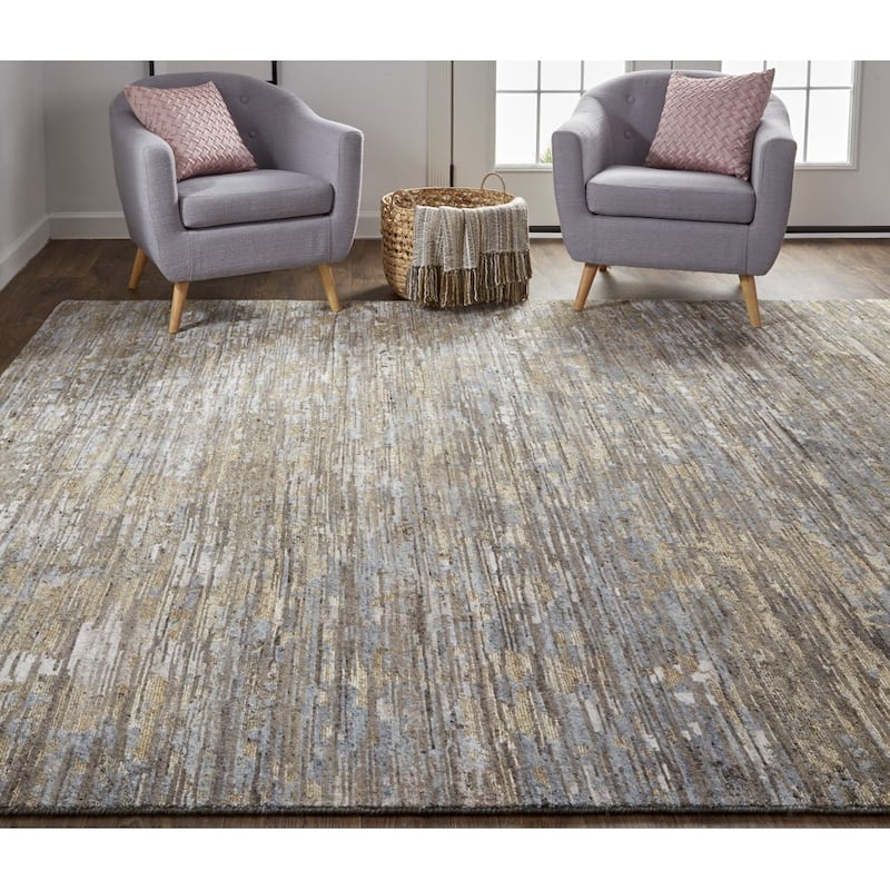 Yenam Abstract Modern Area Rug By HomeRoots - 2' x 3'