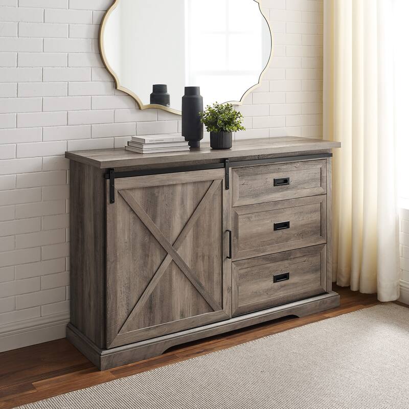 Middlebrook 56-Inch Sliding X Barn Door Sideboard