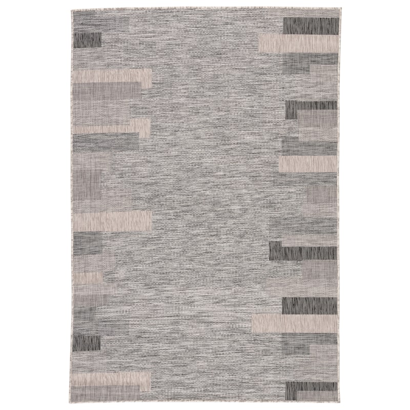 Nikki Chu by Jaipur Living Nikea Indoor/ Outdoor Geometric Gray Area Rug - 5'3"X7'6"