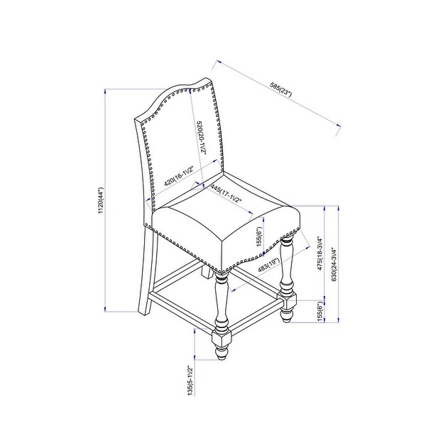 Elkins Solid Wood Counter Stool