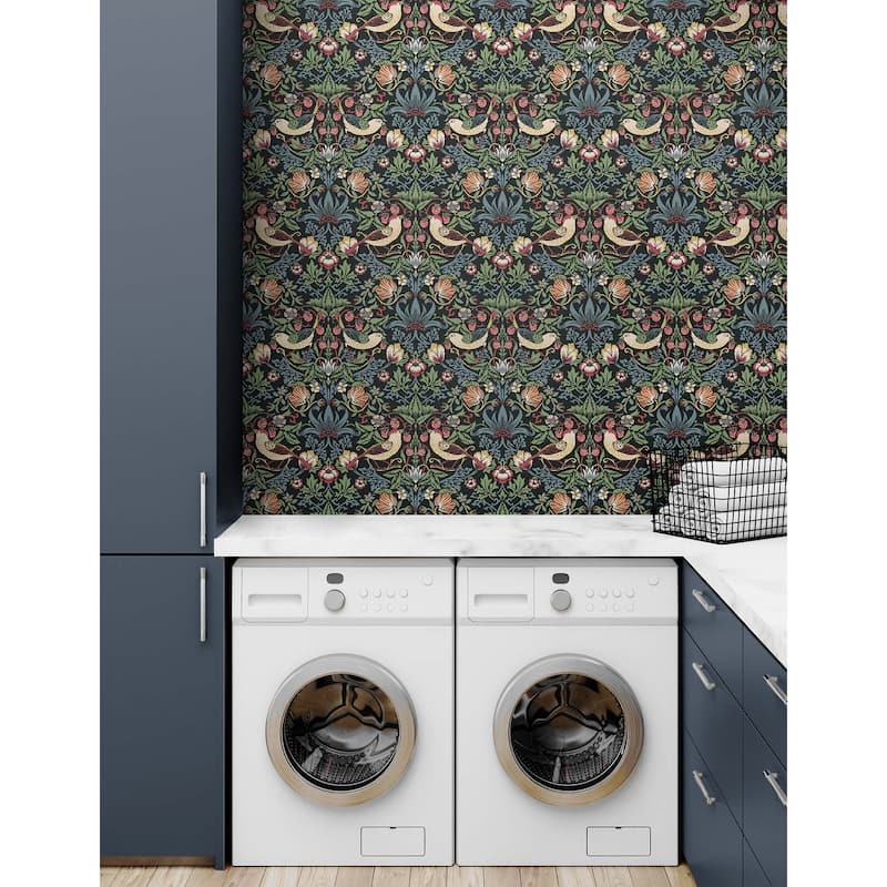 Seabrook Designs Fragaria Garden Non-Woven Unpasted Wallpaper