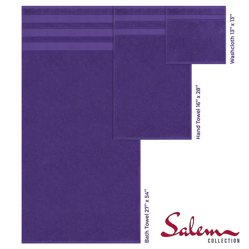 American Soft Linen Salem Collection Turkish Cotton 6 Piece Towel Set