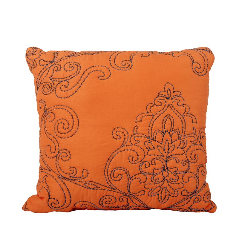 4 Piece Damask Embroidery Coverlet Set Soft Microfiber Bedding