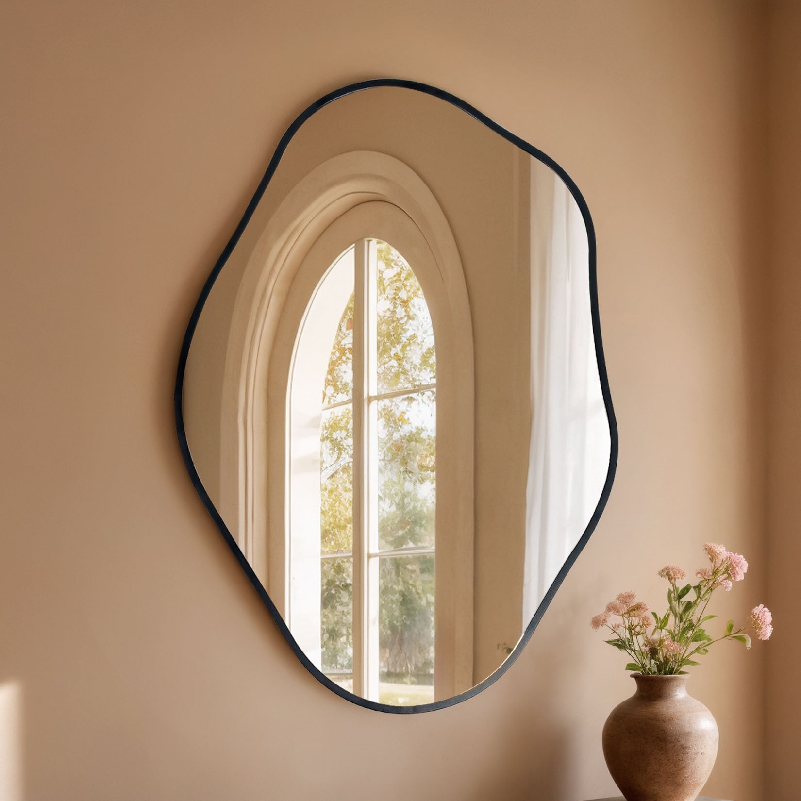 Irregular Wall Mirror Aluminum Frame