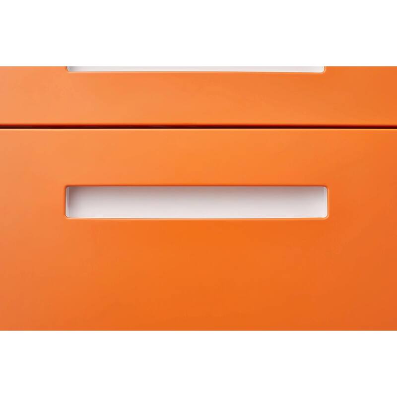 Lockable 3-Drawer File Cabinet with Wheels & Removable Pencil Tray