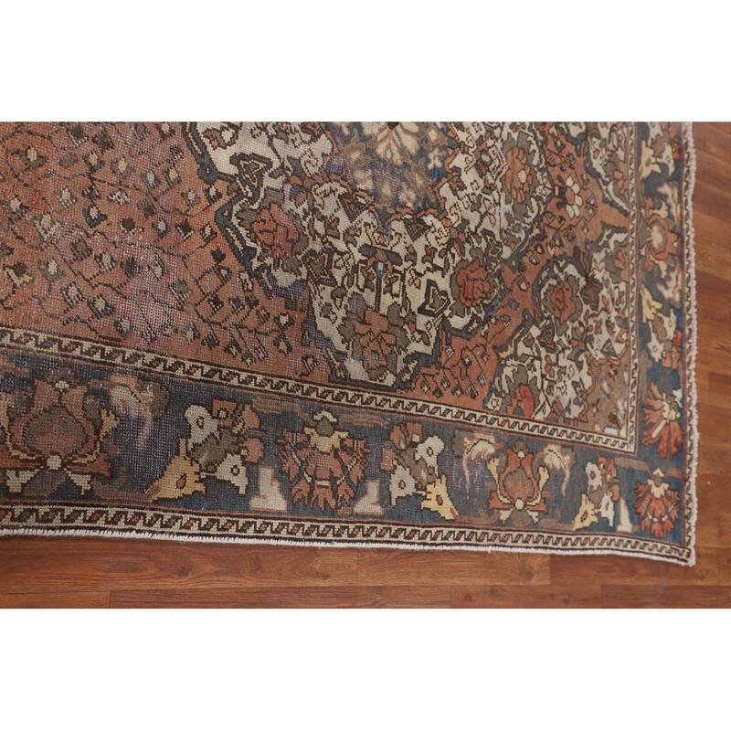 Bakhtiari Persian Vintage Area Rug Handmade Bedroom Wool Carpet - 5'2" x 10'1"