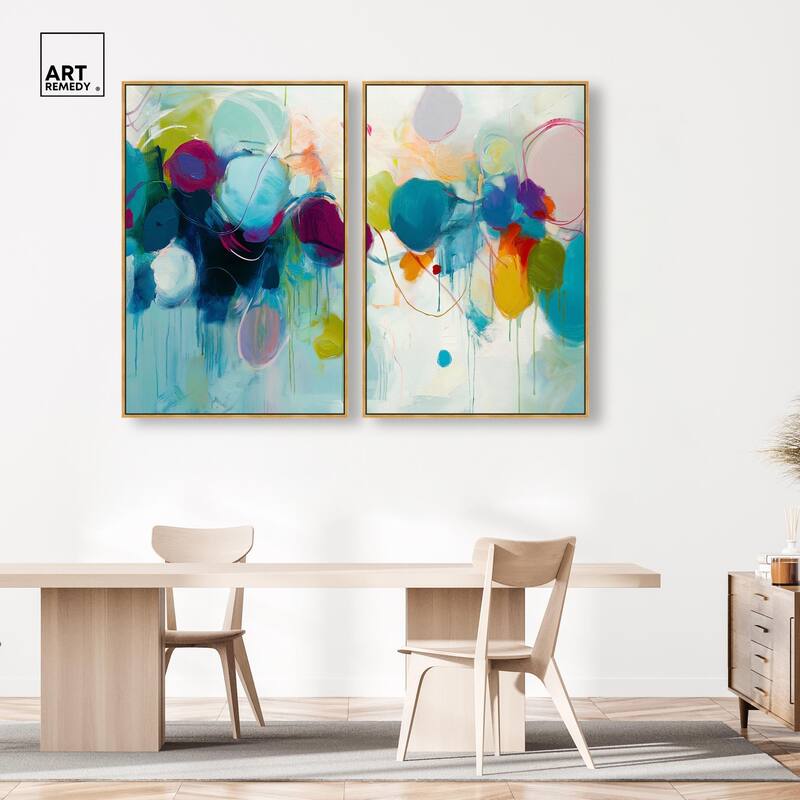 Expressive Flow I Canvas Set of 2 by Art Remedy