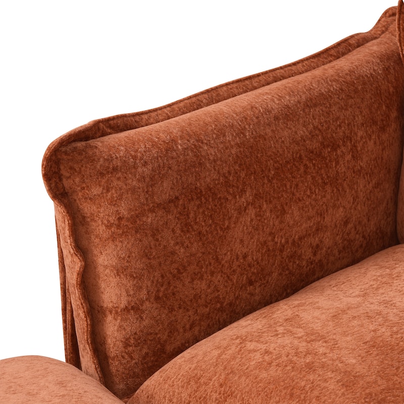111.02'' Down Filled Modular Sectional Sofa Chenille Fabric Upholstery 3-seats Couch