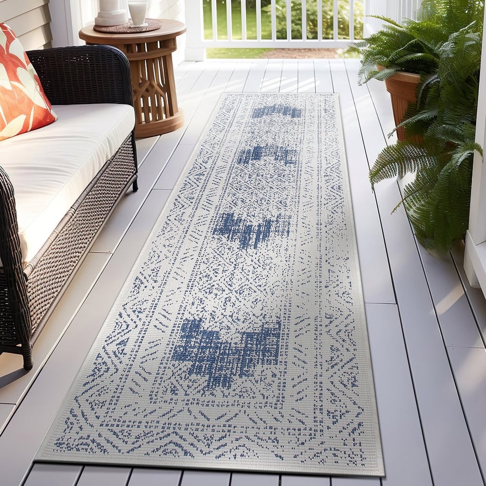 World Rug Gallery Transitional Bohemian Indoor/Outdoor Area Rug