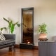 preview thumbnail 1 of 11, Alpine Corporation 72" Tall Indoor/Outdoor Mirror Zen Waterfall Fountain with Stones and Lights