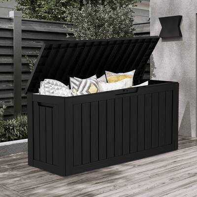 80 Gallon Waterproof Resin Deck Box Large Outdoor Storage for Patio Furniture