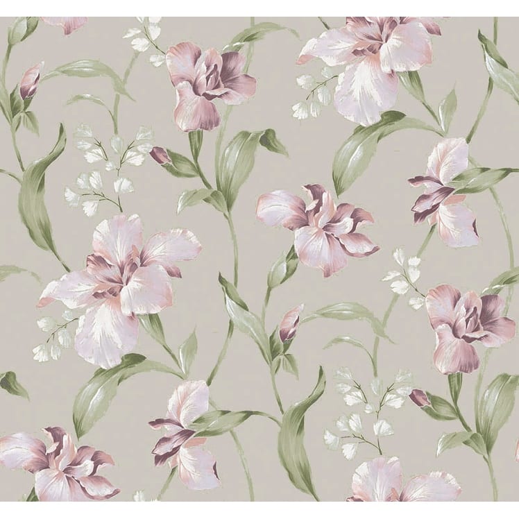 Seabrook Designs Harland Floral Unpasted Wallpaper