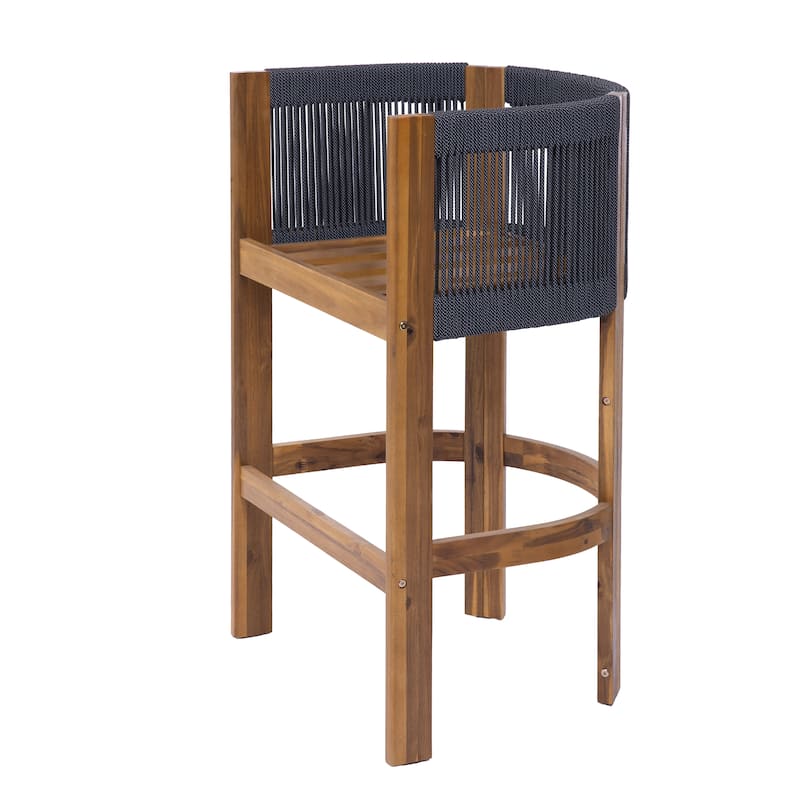 Christopher Knight Home - Martinez Outdoor Acacia Wood Barstools (Set of 2)