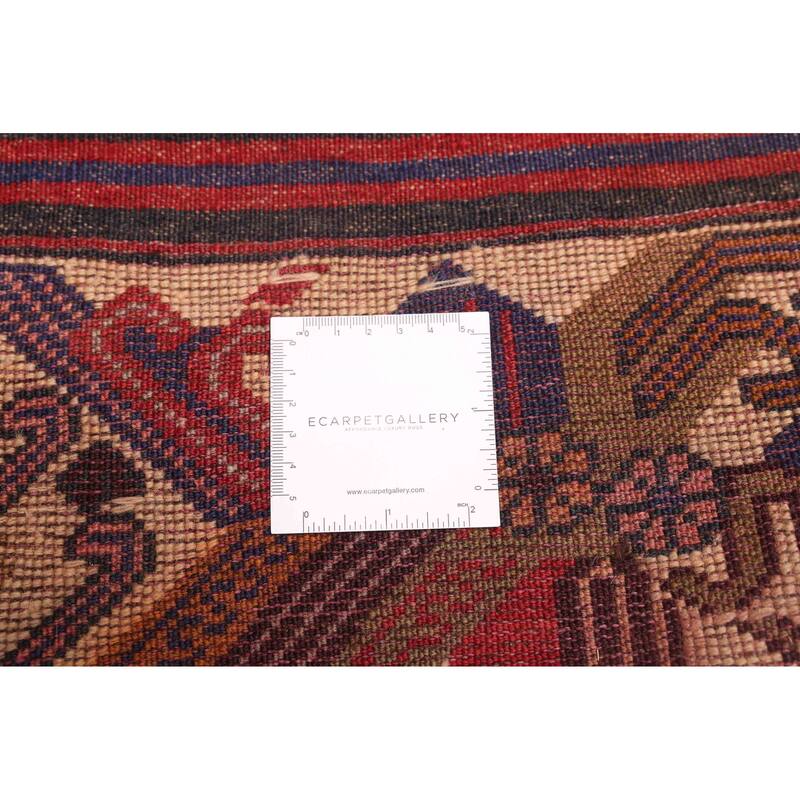 ECARPETGALLERY Hand-knotted Teimani Red Wool Rug - 3'7 x 6'4