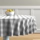 preview thumbnail 23 of 26, Fabstyles Country Check Cotton Tablecloth Grey - 60 RD