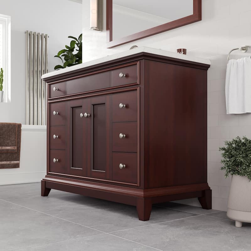 Eviva Elite Stamford 42" Bath Vanity with Carrara Quartz Top