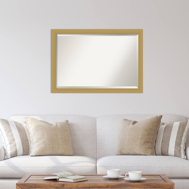Beveled Wall Mirror - Grace Brushed Gold Frame - Grace Brushed Gold