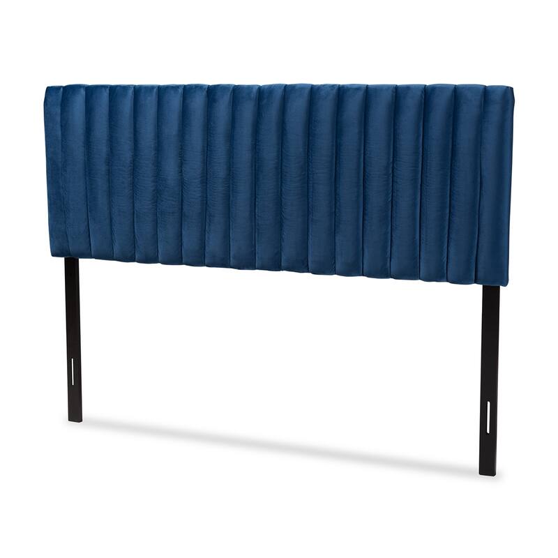 Emile Modern &Contemporary Velvet Upholstered Wood Headboard-Navy Blue - Full