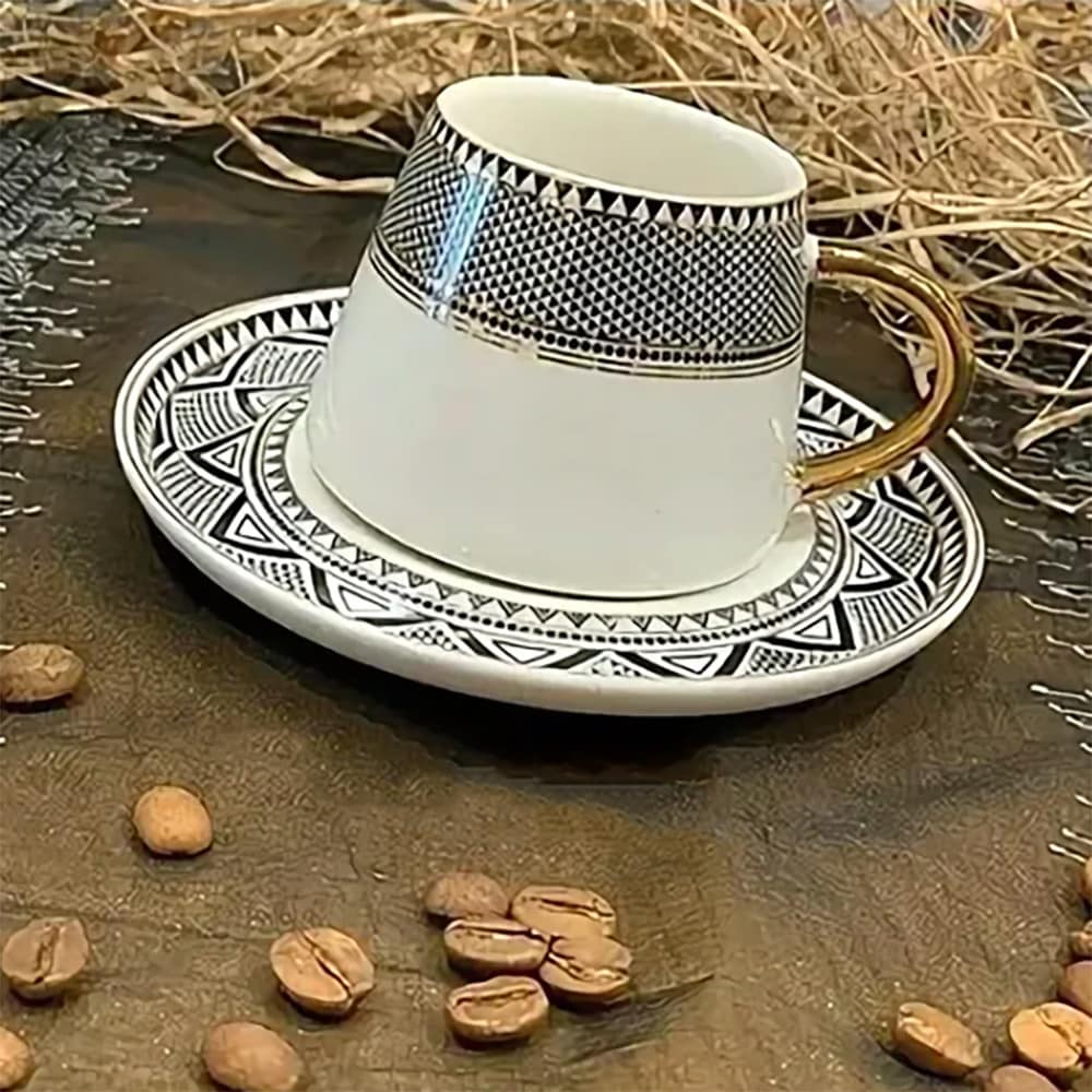 Karaca Globe Turkish Coffee Cups,90 ml Mocha Cups Set for 6 People, 12 –  TrendycollectionB