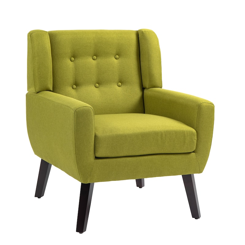 Cotton/ Linen Look Fabric Modern Accent Chair Armchair