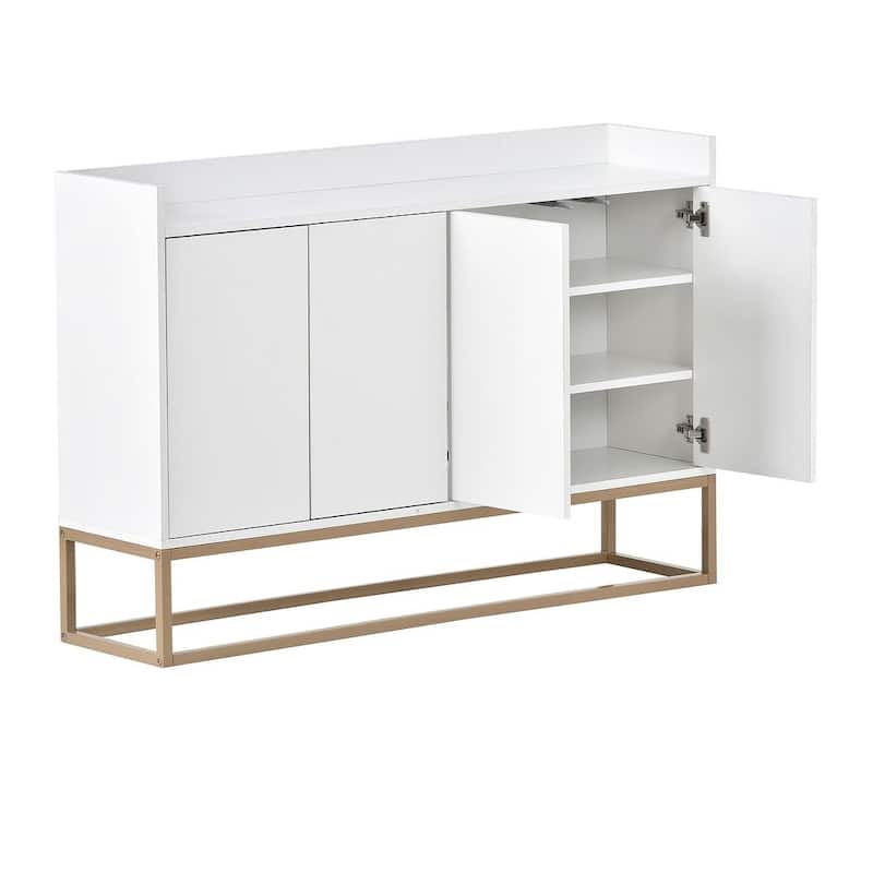 47.2” Modern 4 Door Buffet with Metal Base