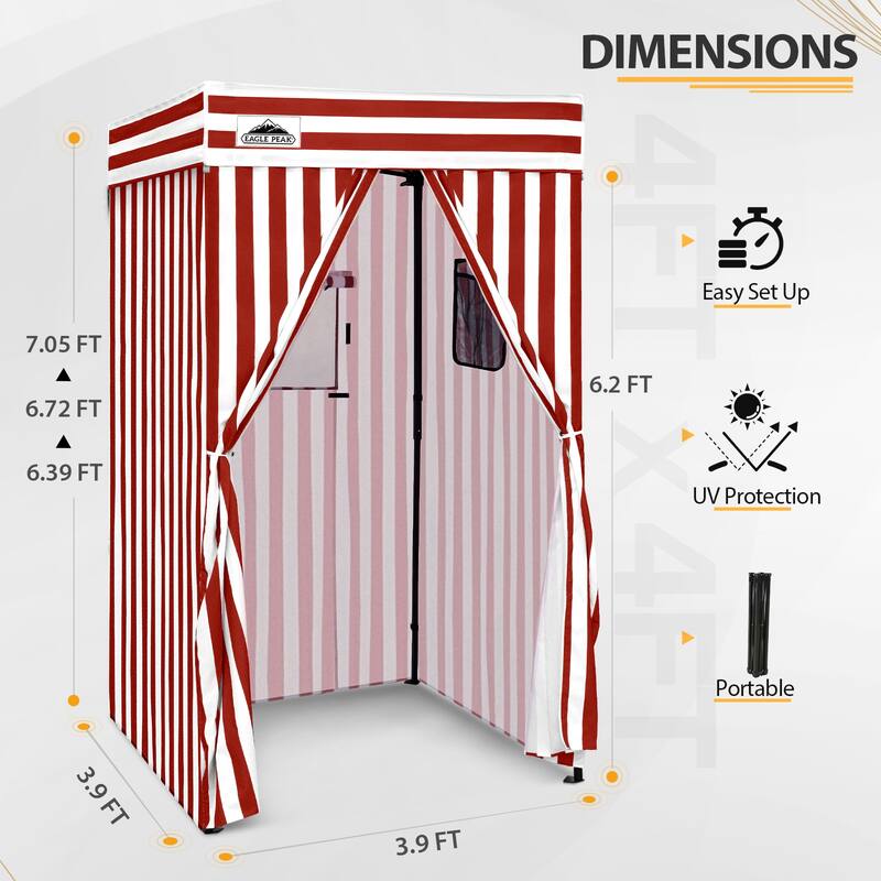 EAGLE PEAK Flex Compact 4x4 Pop-up Canopy Changing Room, Portable Privacy Dressing Room