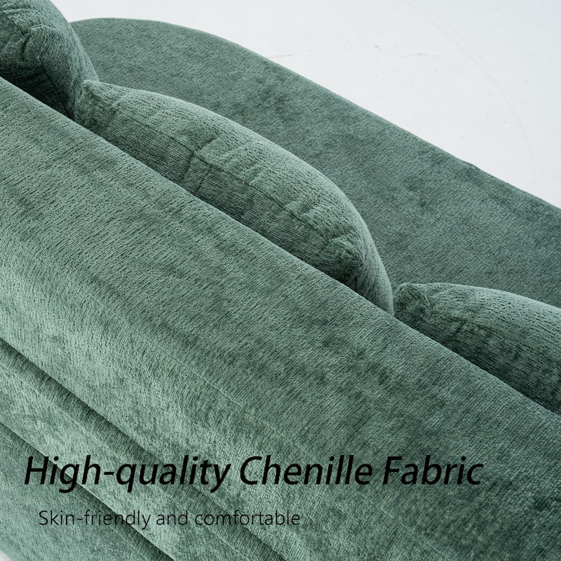 79" boneless loveseat Convertible Folding Sofa Bed, Twin Sleeper Sofa with Pillow, Modern Chenille Couch for Living Room