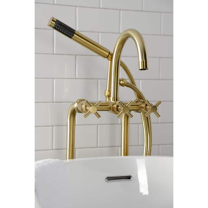 Kingston Brass Concord Floor Mounted Tub Filler with Built-In Diverter